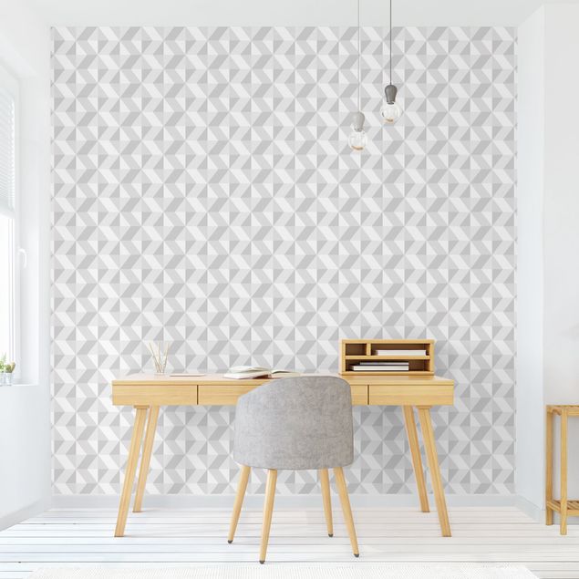 Contemporary wallpaper Bright Geometric Wallpaper With 3D Effect