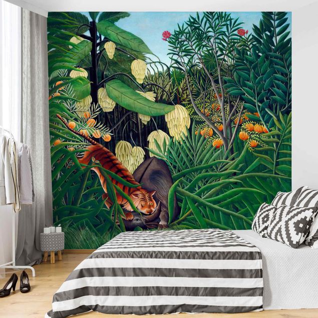 Wallpapers tiger Henri Rousseau - Fight Between A Tiger And A Buffalo