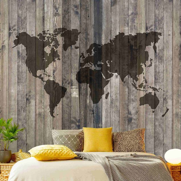 Wallpapers maps Wood World Map
