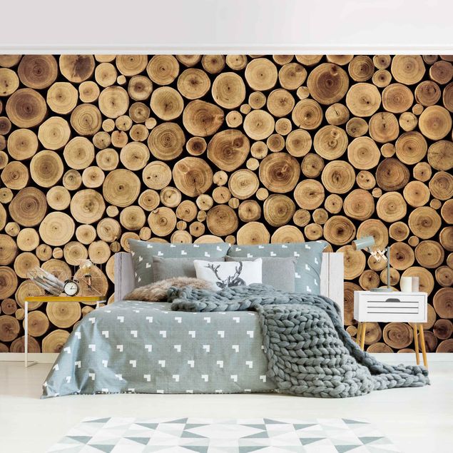 Wood panel wallpaper Homey Firewood