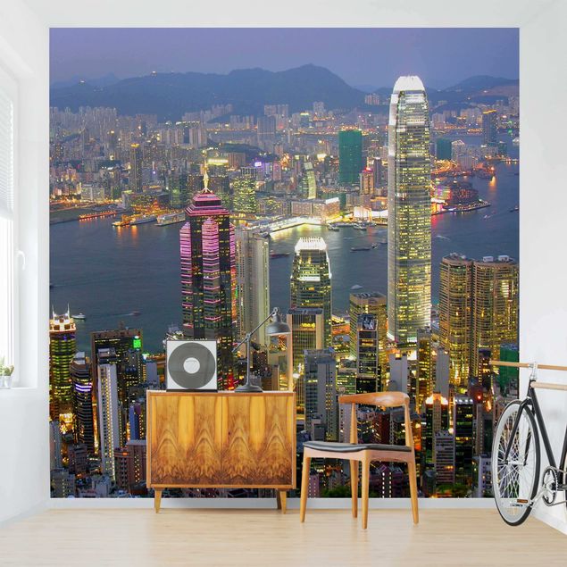 Contemporary wallpaper Hong Kong Skyline