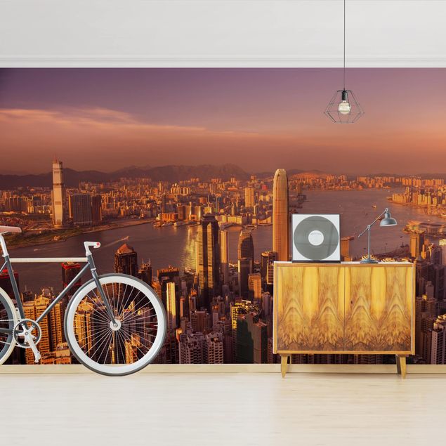 Adhesive wallpaper Hong Kong Sunset