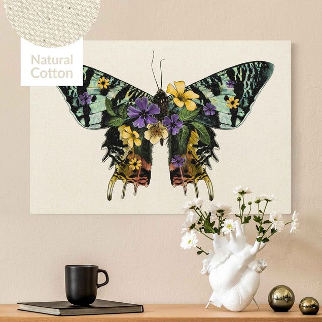 Butterfly art print Illustration Floral Madagascan Butterfly