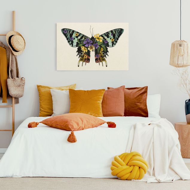 Prints modern Illustration Floral Madagascan Butterfly