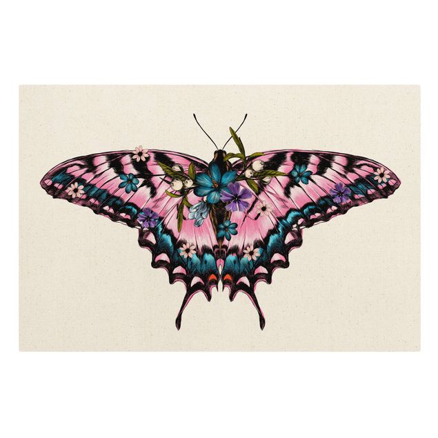 Prints animals Illustration Floral Tiger Swallowtail