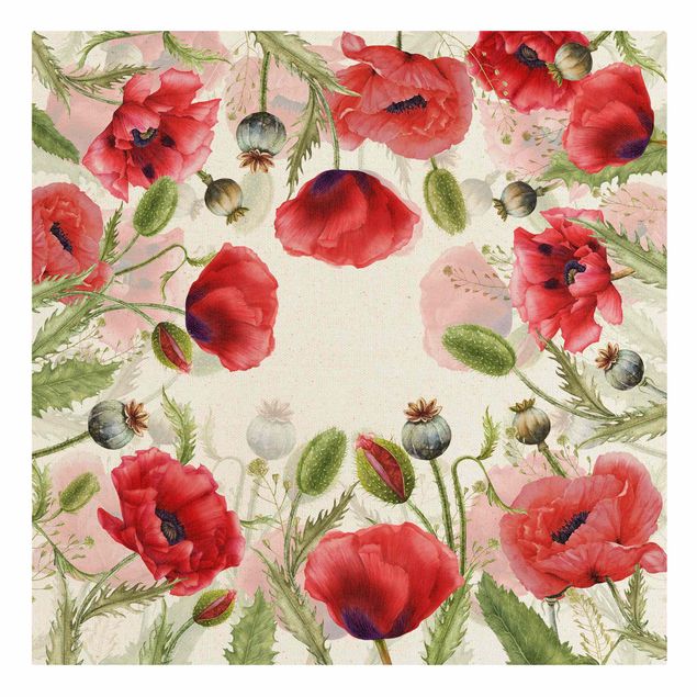 Prints floral Illustrated Poppies