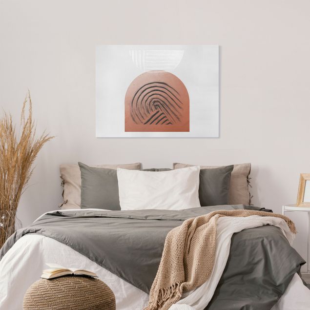 Abstract canvas wall art Indigenous Clay Geometry