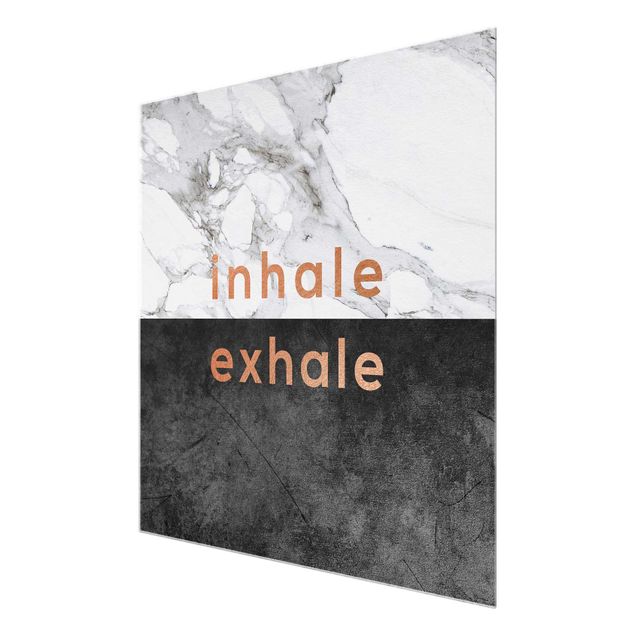 Prints Inhale Exhale Copper And Marble