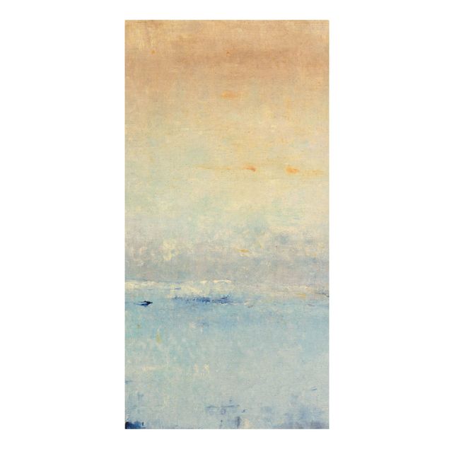 Abstract canvas art Sun Flowing Into The Ocean