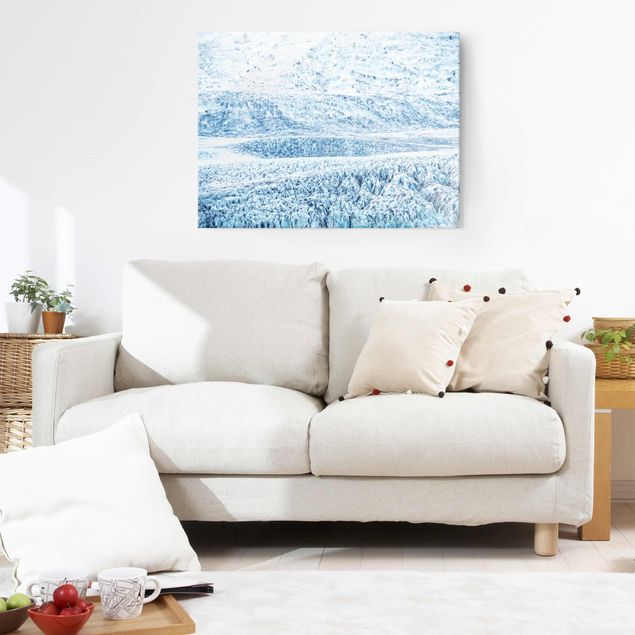 Landscape canvas prints Icelandic Glacier Pattern
