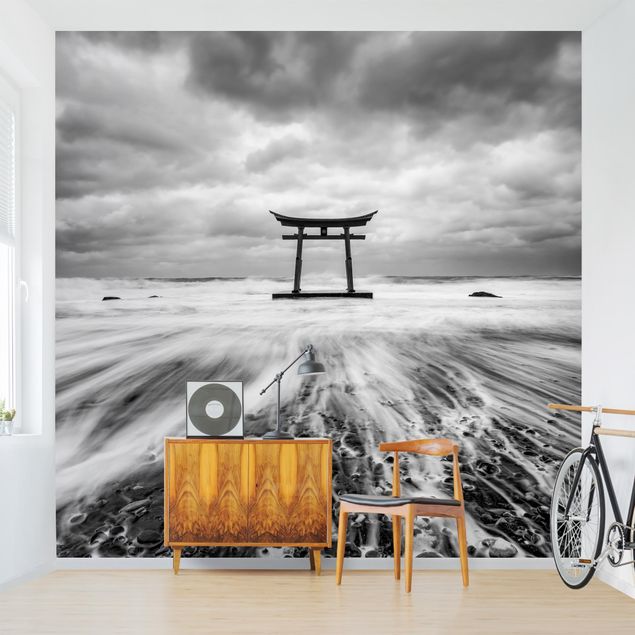 Wallpapers architecture and skylines Japanese Torii In The Ocean