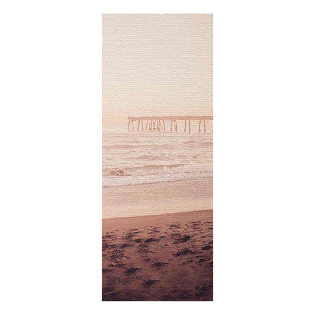 Glass prints landscape California Crescent Shaped Shore