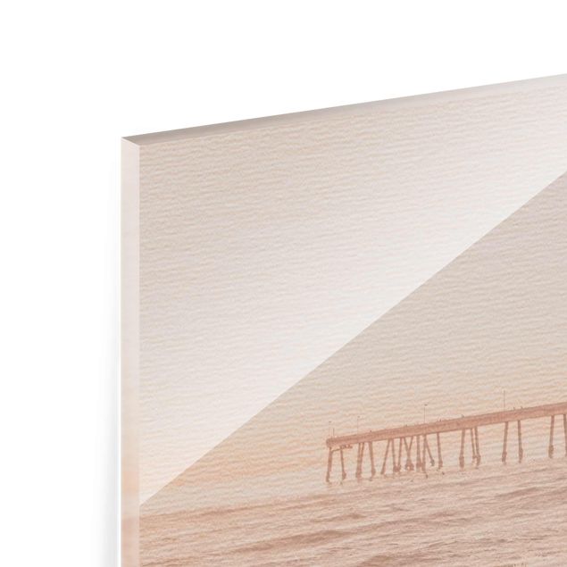 Modern art prints California Crescent Shaped Shore