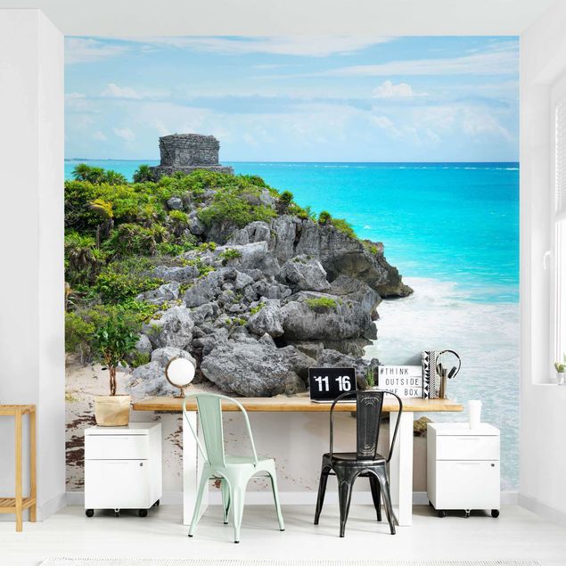 Contemporary wallpaper Caribbean Coast Tulum Ruins
