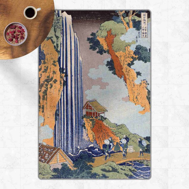 Modern rugs Katsushika Hokusai - Ono Waterfall