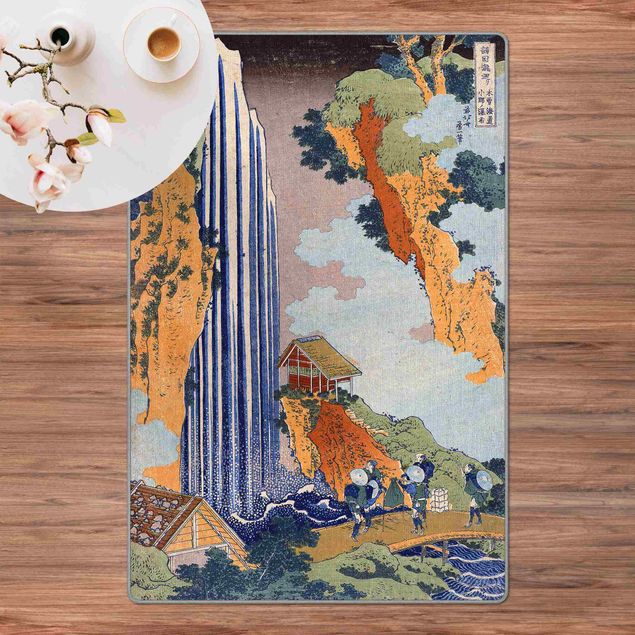 Colourful rugs Katsushika Hokusai - Ono Waterfall