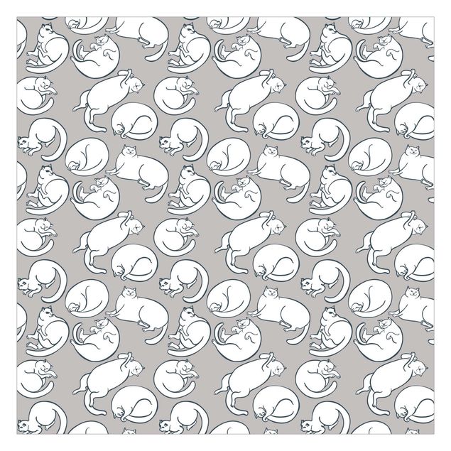 Wallpapers grey Cat Pattern In Grey