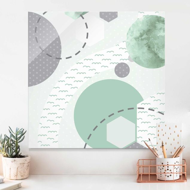 Nursery decoration Children`s Rug Grafical - Forest And River