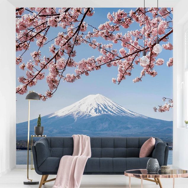 Wallpapers flower Cherry Blossoms With Mt. Fuji