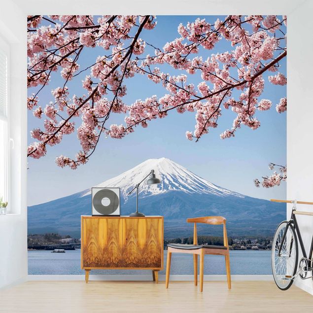 Wallpapers modern Cherry Blossoms With Mt. Fuji
