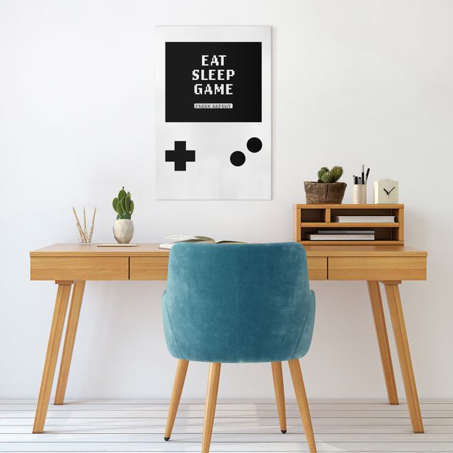 Prints quotes Classical Gaming Console Eat Sleep Game Press Repeat
