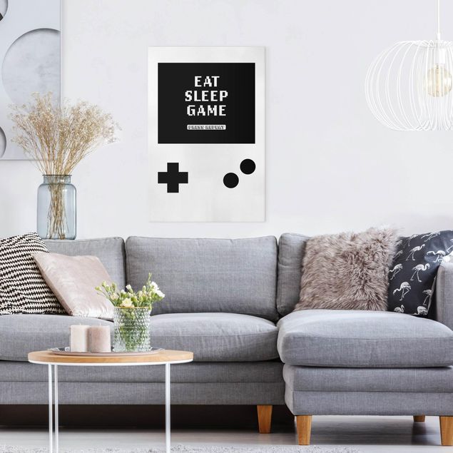 Modern art prints Classical Gaming Console Eat Sleep Game Press Repeat