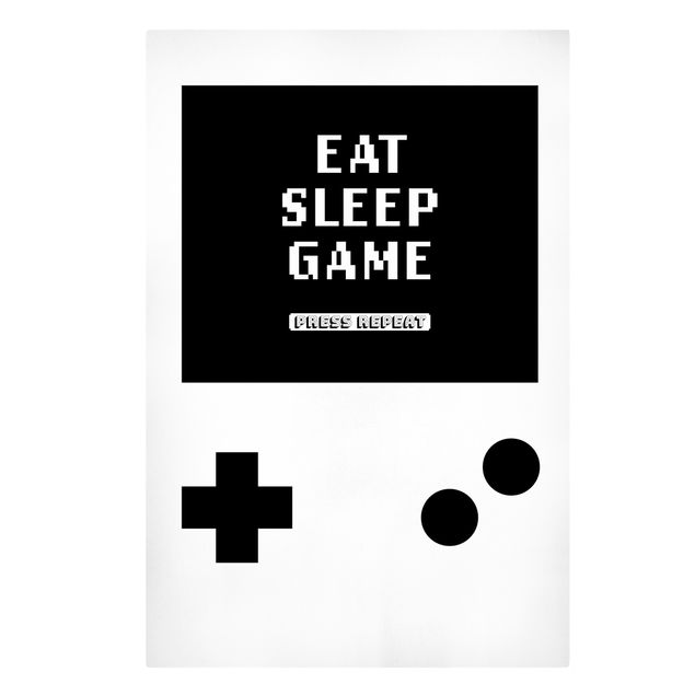 Prints Classical Gaming Console Eat Sleep Game Press Repeat