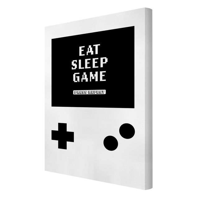 Canvas prints Classical Gaming Console Eat Sleep Game Press Repeat