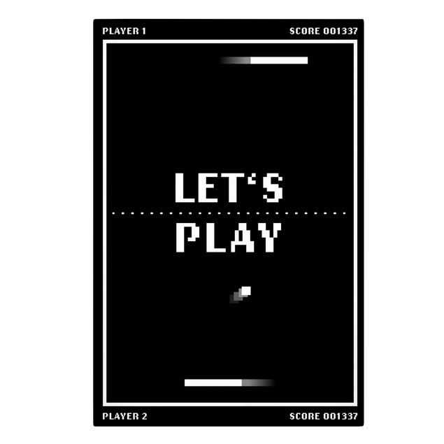 Prints Classical Video Game In Black And White Let's Play