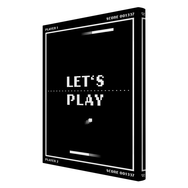 Canvas prints Classical Video Game In Black And White Let's Play