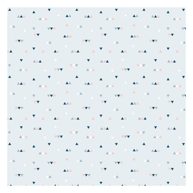 Walpaper - Small Triangles In Blue Light Pink