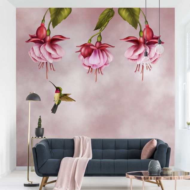 Wallpapers flower Hummingbird