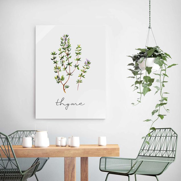 Floral canvas Herbs Illustration Thyme