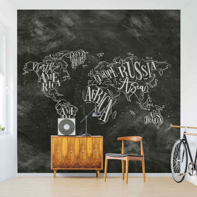 Kitchen Chalk World Map
