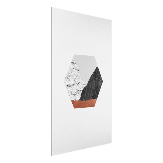 Art posters Copper Mountains Hexagonal Geometry