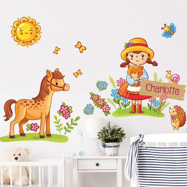 Nursery decoration Country girl with desired name