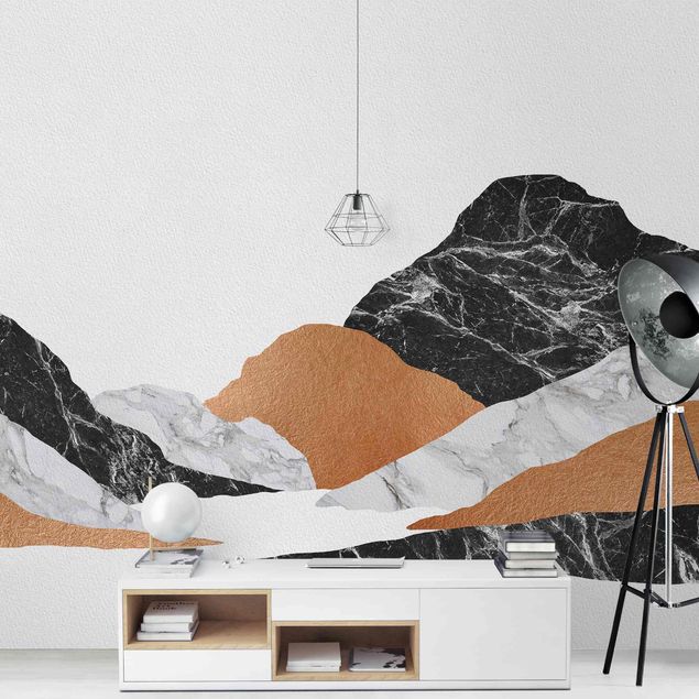 Wallpapers mountain Landscape In Marble And Copper II