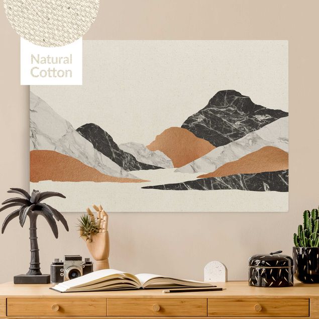 Kitchen Landscape In Marble And Copper II