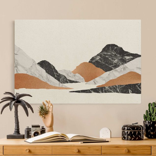 Landscape canvas prints Landscape In Marble And Copper II
