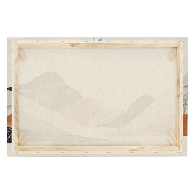 Grey canvas wall art Landscape In Marble And Copper II
