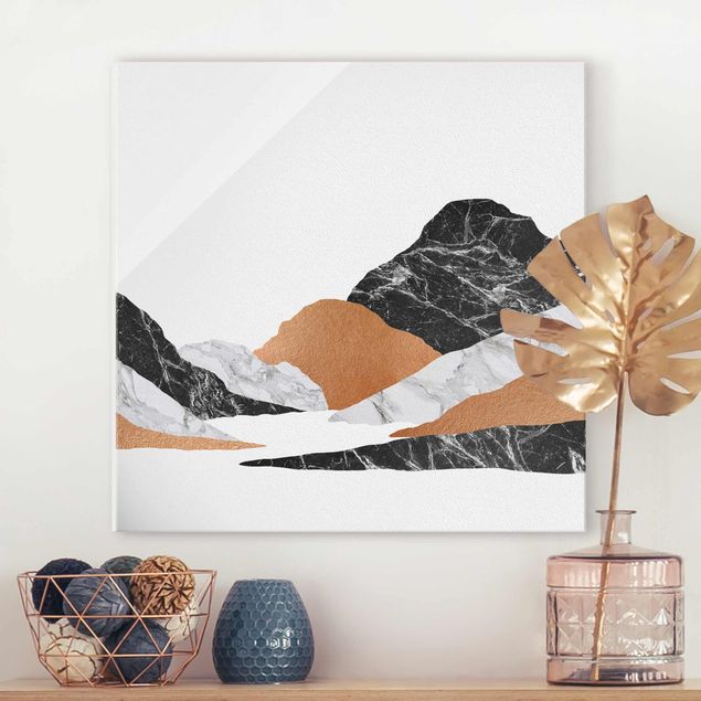 Kitchen Landscape In Marble And Copper II