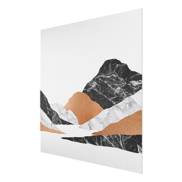 Canvas art Landscape In Marble And Copper II