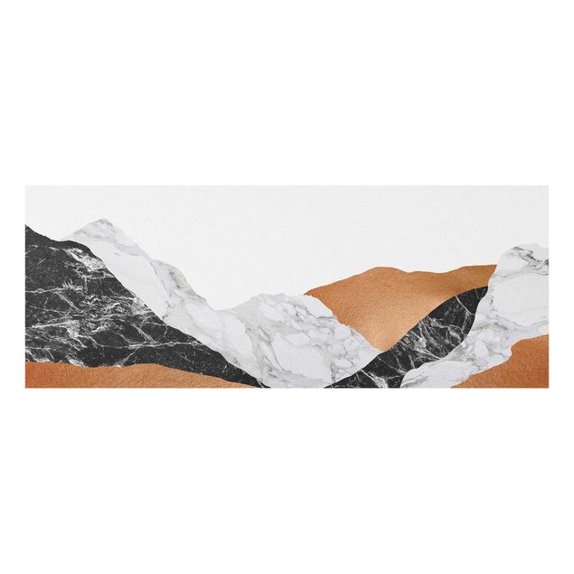 Glass prints landscape Landscape In Marble And Copper