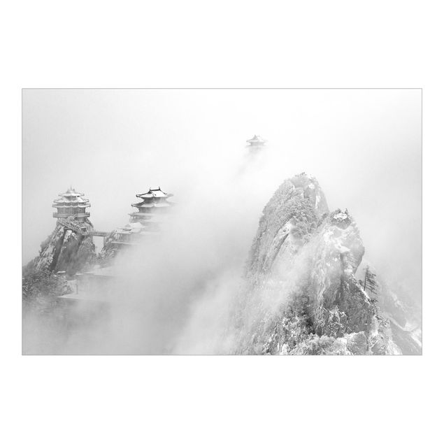Peel and stick wallpaper Laojun Mountains In China Black And White