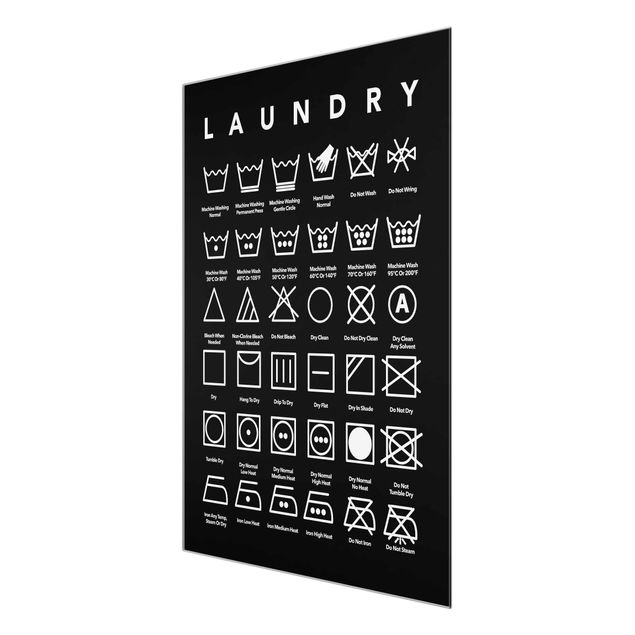 Prints Laundry Symbols Black And White