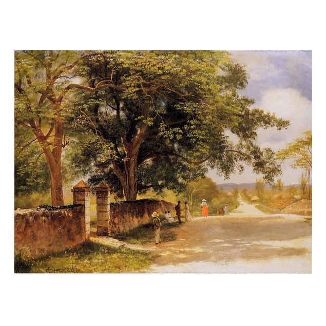 Canvas prints art print Albert Bierstadt - Street In Nassau