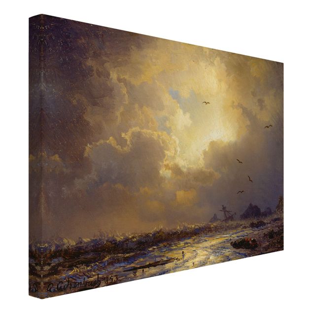 Beach wall art Andreas Achenbach - After The Storm