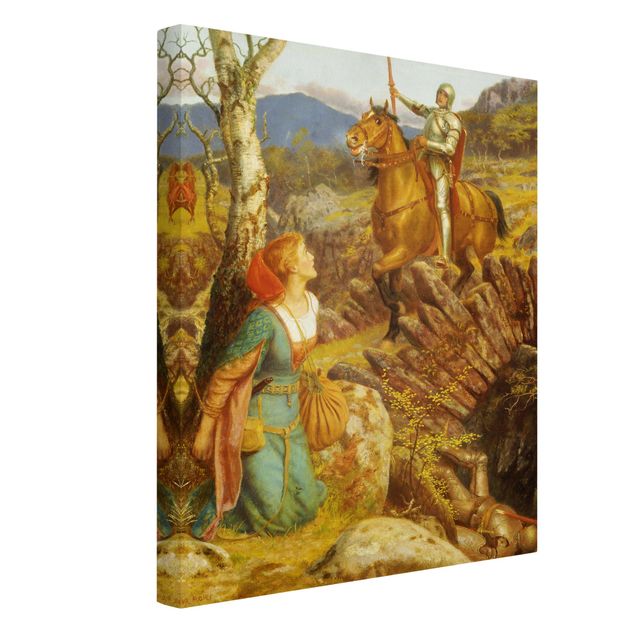 Art prints Arthur Hughes - The Overthrowing of the Rusty Knight