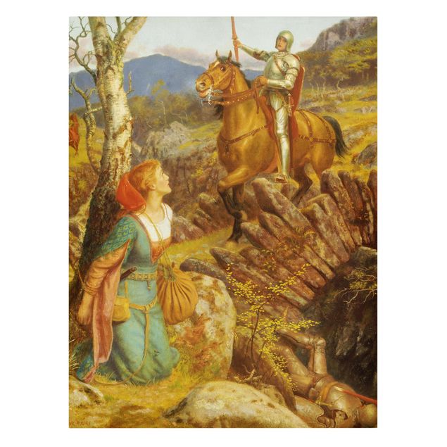 Canvas art Arthur Hughes - The Overthrowing of the Rusty Knight