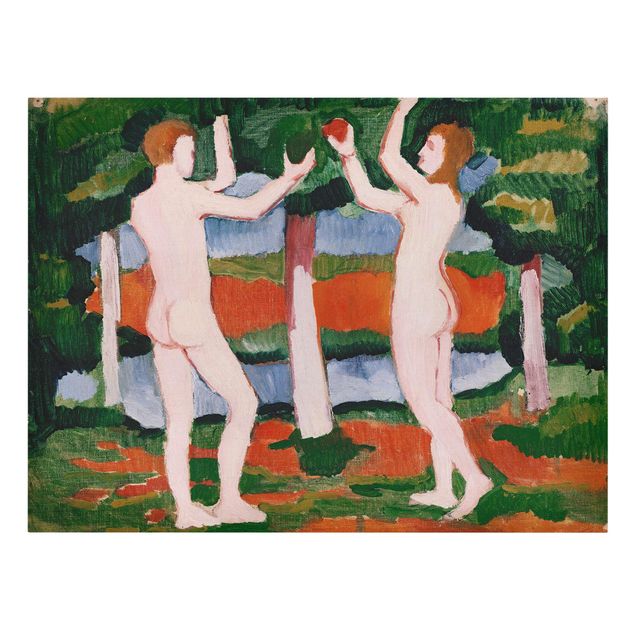 Canvas art prints August Macke - Adam And Eve